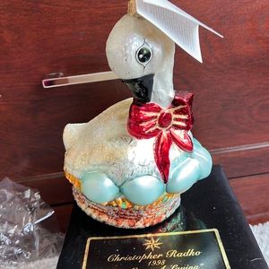 Christopher Radko Christmas Ornament, Six Geese A Laying